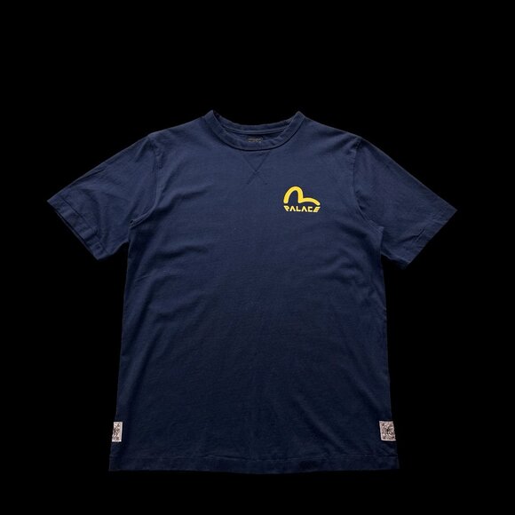 Palace X Evisu Navy T-Shirt Large - Picture 2 of 7